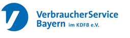 Logo des VerbraucherService Bayern; Link zur Webseite öffnet in neuem Tab